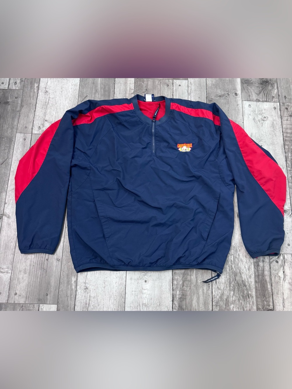 Cooperstown Dreams Park Jacket Mens Large 1/4 Zip Windbreaker Pullover Adult